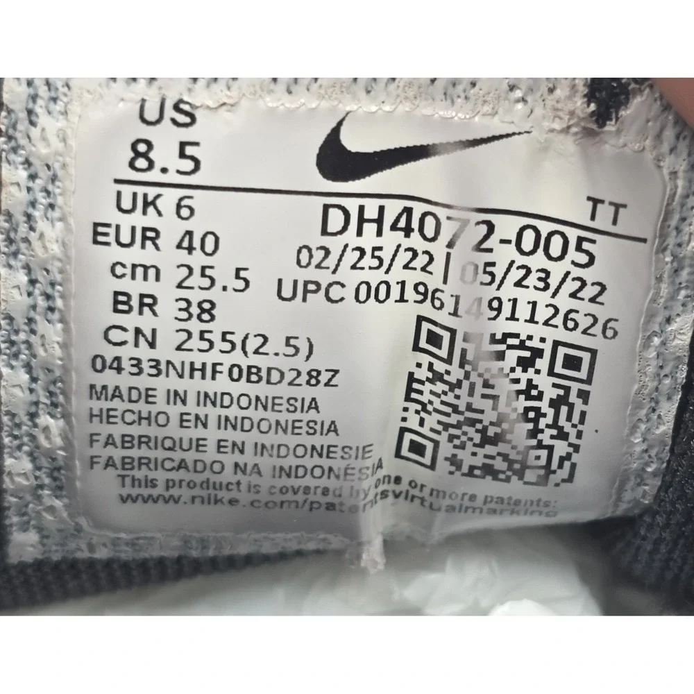 Nike Air Zoom Pegasus 39 Women 8.5 Black Grey Running Shoes DH4072-005 No Insole